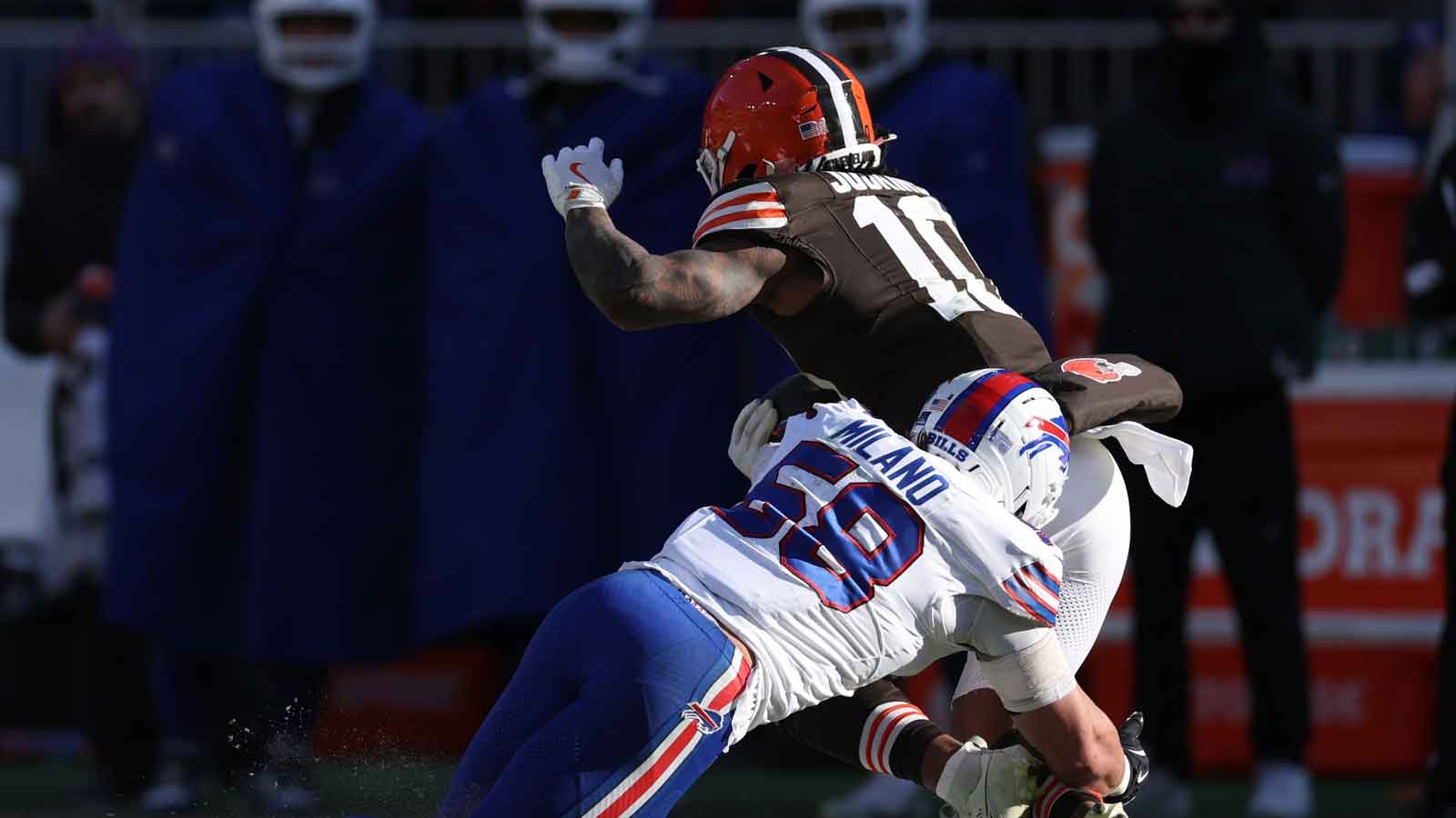 Browns star Myles Garrett’s crushed reaction to Quinshon Judkins injury