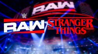 WWE Monday Night RAW and Stranger Things logos.