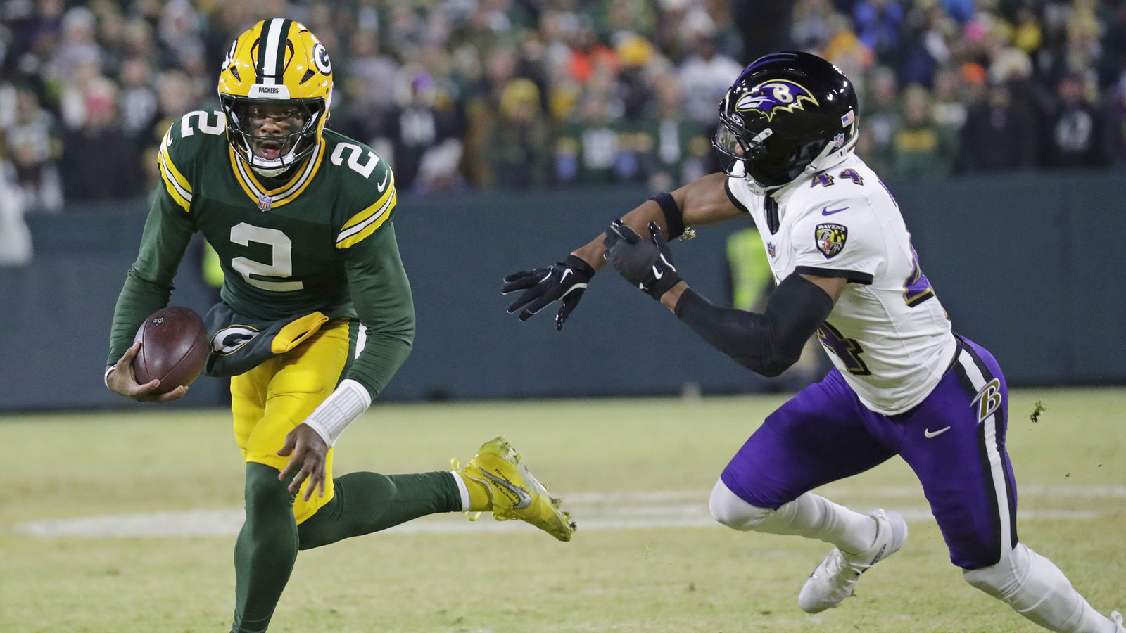 Ravens’ Marlon Humphrey immediately picks off Clayton Tune after Malik Willis injury