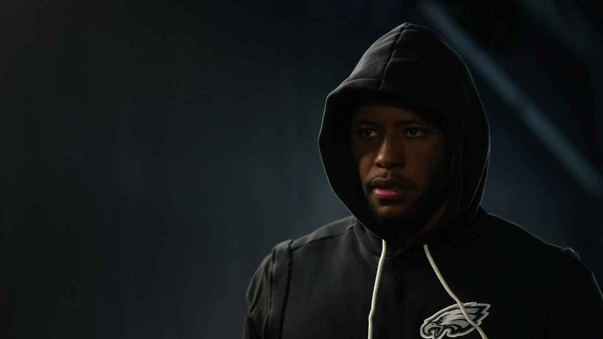 Philadelphia Eagles running back Saquon Barkley (26) walks through the tunnel prior to the game against the Chicago Bears at Lincoln Financial Field.