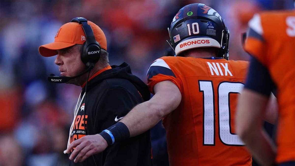 Denver Broncos head coach Sean Payton during the first half at Empower Field at Mile High.