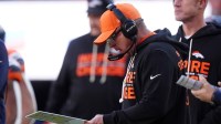 Denver Broncos head coach Sean Payton during the first half at Empower Field at Mile High.