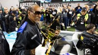 Recording artist Snoop Dogg with the trophy following the Fresno State Bulldogs victory over the Miami (OH) RedHawks during the Snoop Dogg Arizona Bowl at Casino Del Sol Stadium.