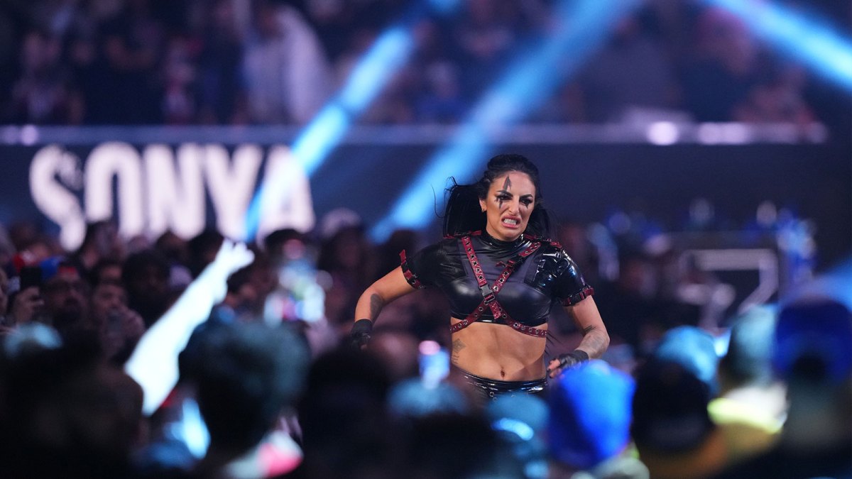 Retired WWE Superstar Sonya Deville at the Royal Rumble.