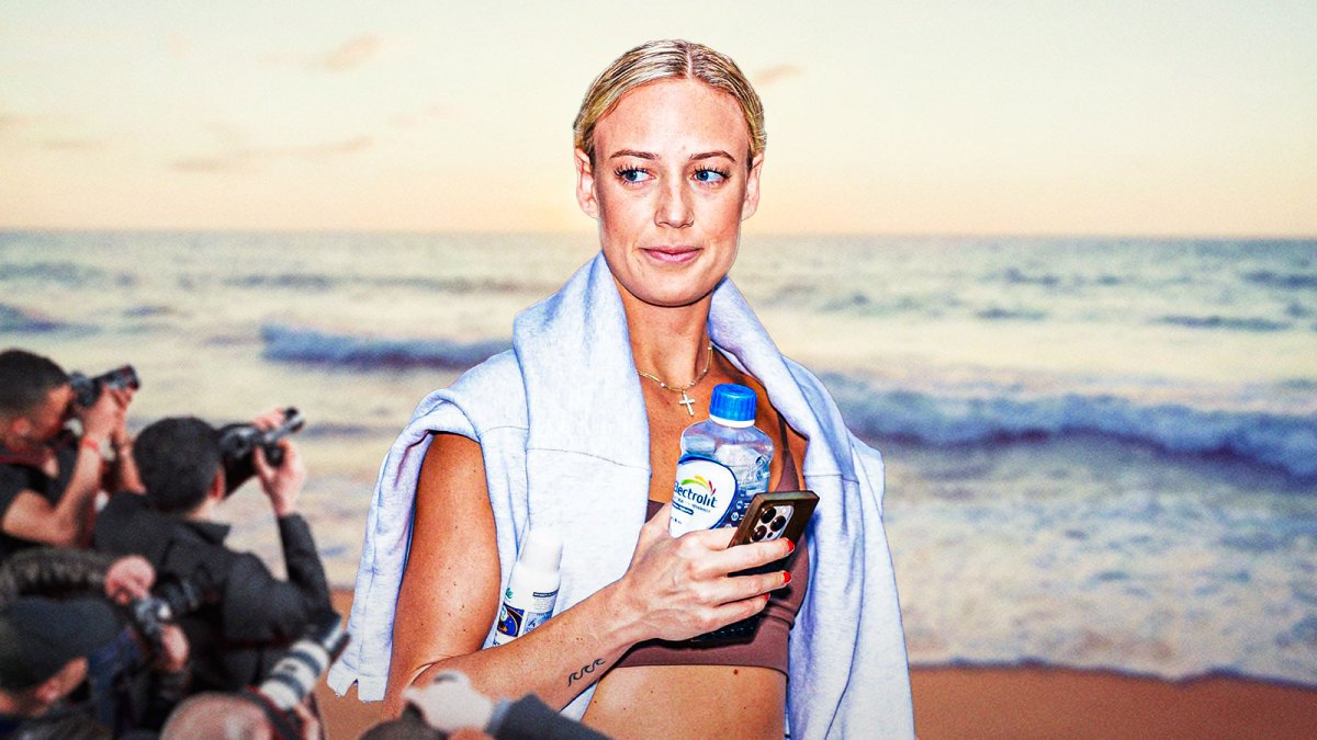 WNBA player Sophie Cunningham on the beach.