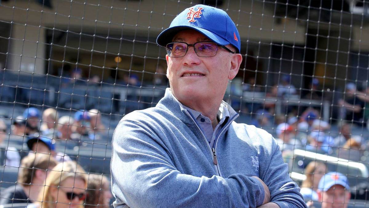 New York Mets owner Steve Cohen on the field before a game against the Cincinnati Reds at Citi Field.