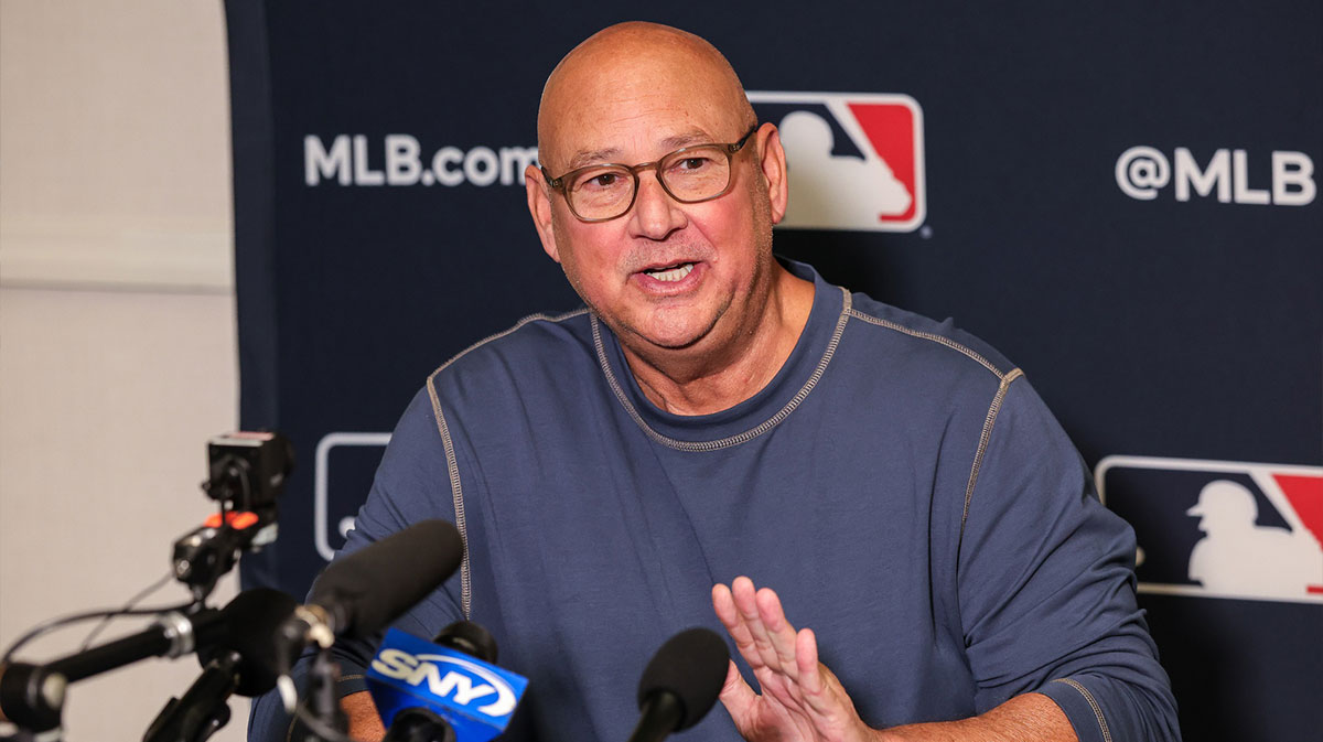 Cincinnati Reds manager Terry Francona speaks with the media during the 2025 MLB Winter Meetings at Signia by Hilton Hotel.
