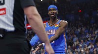 Thunder guard Shai Gilgeous-Alexander is irate