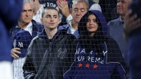 Marty Supreme star Timothée Chalamet and Kylie Jenner at a New York Yankees game.