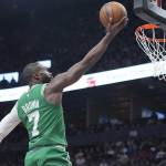 Celtics’ Jaylen Brown breaks Scottie Barnes’ ankles with nasty stepback