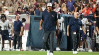 UTSA Roadrunners head coach Jeff Traylor during the second half against the Texas A&M Aggies at Kyle Field.