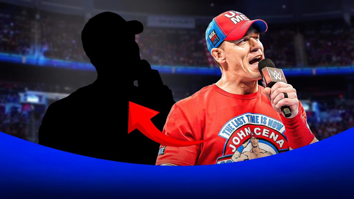 Silhouette of John Cena and the WWE star before his last match.