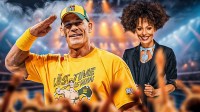 WWE star John Cena and ring announcer Alicia Taylor.