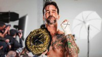 WWE World Heavyweight Champion CM Punk on a movie set ahead of his Netflix project.