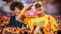 WWE ring announcer Alicia Taylor and John Cena.