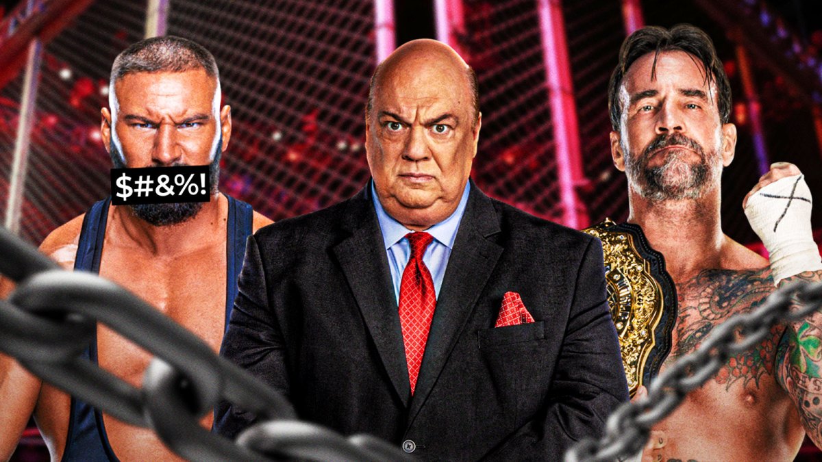 WWE's Bron Breakker, Paul Heyman, and CM Punk.