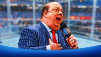 WWE star Paul Heyman with Survivor Series: WarGames cage background.