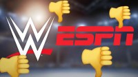 WWE and SEPN logos with thumbs down emojis.