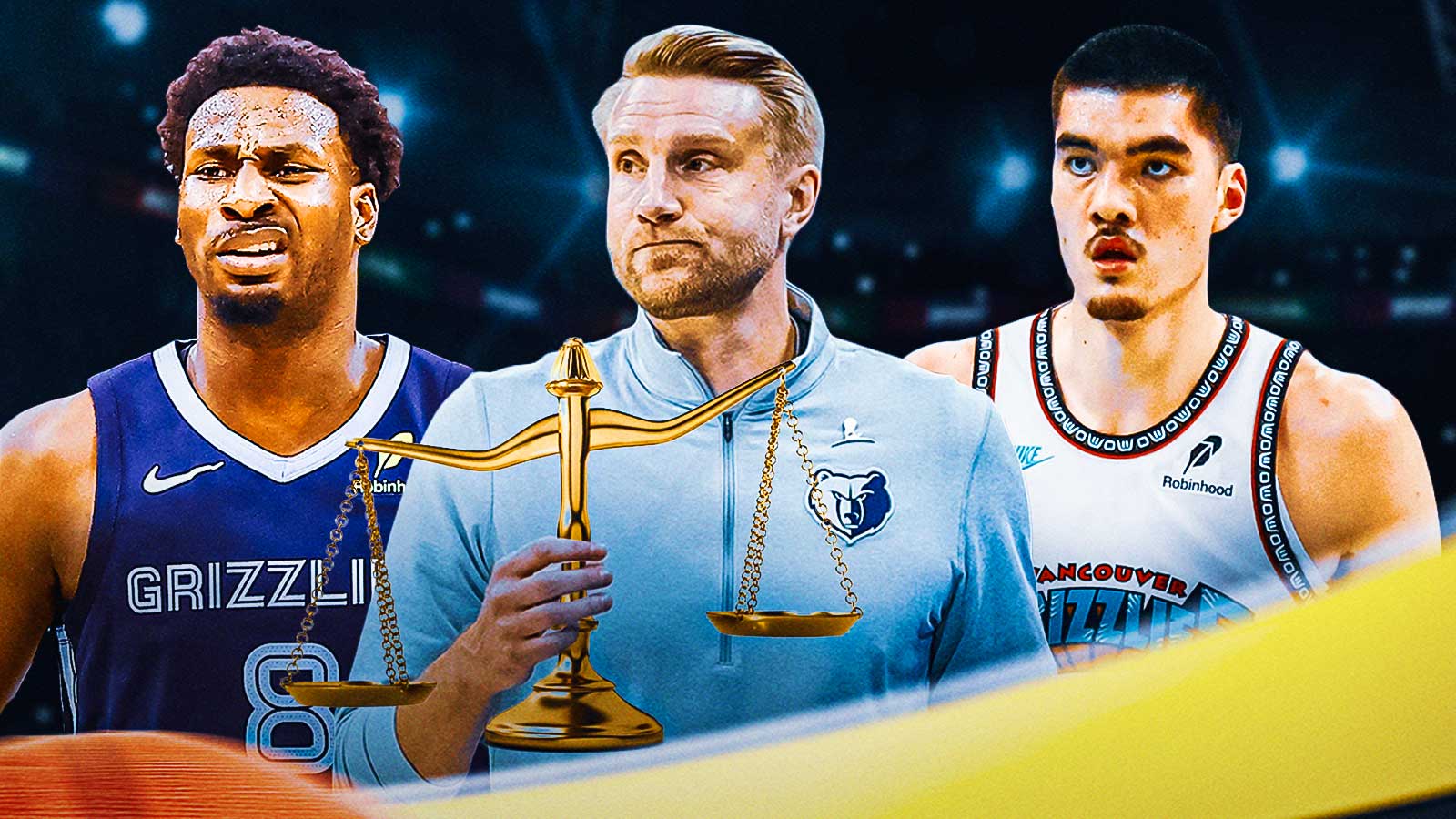 Jaren Jackson Jr., Grizzlies coach Tuomas Iisalo, Zach Edey