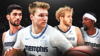Santi Aldama, Cam Spencer, Jock Landale, Kentavious Caldwell-Pope of the Memphis Grizzlies