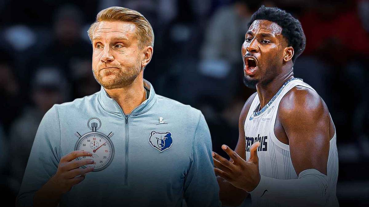 Grizzlies coach Tuomas Iisalo with Jaren Jackson Jr.
