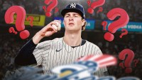Graphic of New York Yankees' Cam Schlittler with question marks surrounding him.