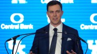 New Kentucky Wildcat head coach Will Stein makes remarks as he is introduced at Kentucky on Wednesday, December 3, 2025
