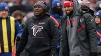 Atlanta Falcons special teams coordinator Marquice Williams shouts instructions to his team during a game against the Chicago Bears at Soldier Field.