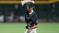 Arizona Diamondbacks pitcher Zac Gallen (23) pitches against the Philadelphia Phillies during the first inning at Chase Field.
