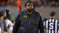 Oregon Ducks associate head coach Adrian Klemm against the Arizona Wildcats at Arizona Stadium.