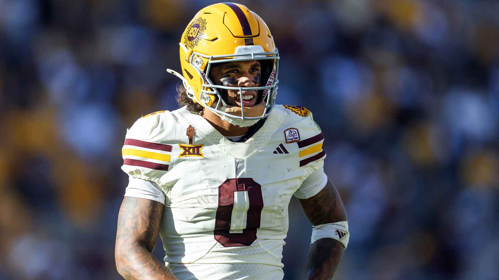 Arizona State Sun Devils wide receiver Jordyn Tyson (0) against the Texas Tech Red Raiders at Mountain America Stadium.