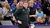 Arizona Wildcats head coach Tommy Lloyd looks on during the first half against the TCU Horned Frogs at the Ed and Rae Schollmaier Arena.