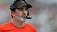 Download Image Add To Lightbox Headline: Syndication: Akron Beacon Journal Caption: Cleveland Browns coach Kevin Stefanski walks the sideline during a game against the Green Bay Packers on Sept. 21, 2025, in Cleveland.