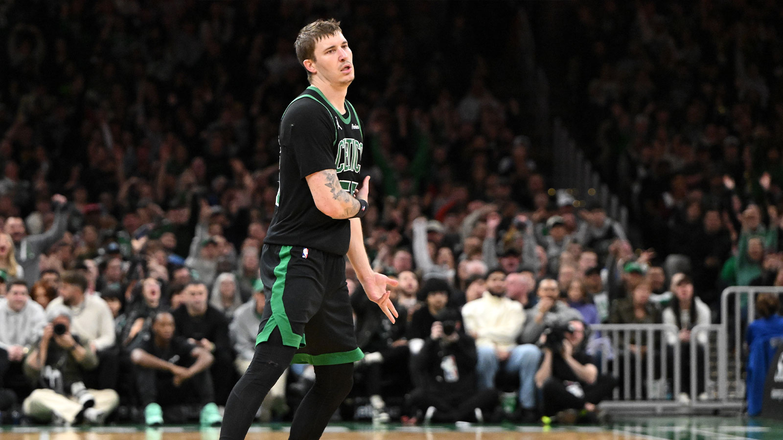 Celtics’ Baylor Scheierman reveals why he always draws ire of opposing benches after win over Kings