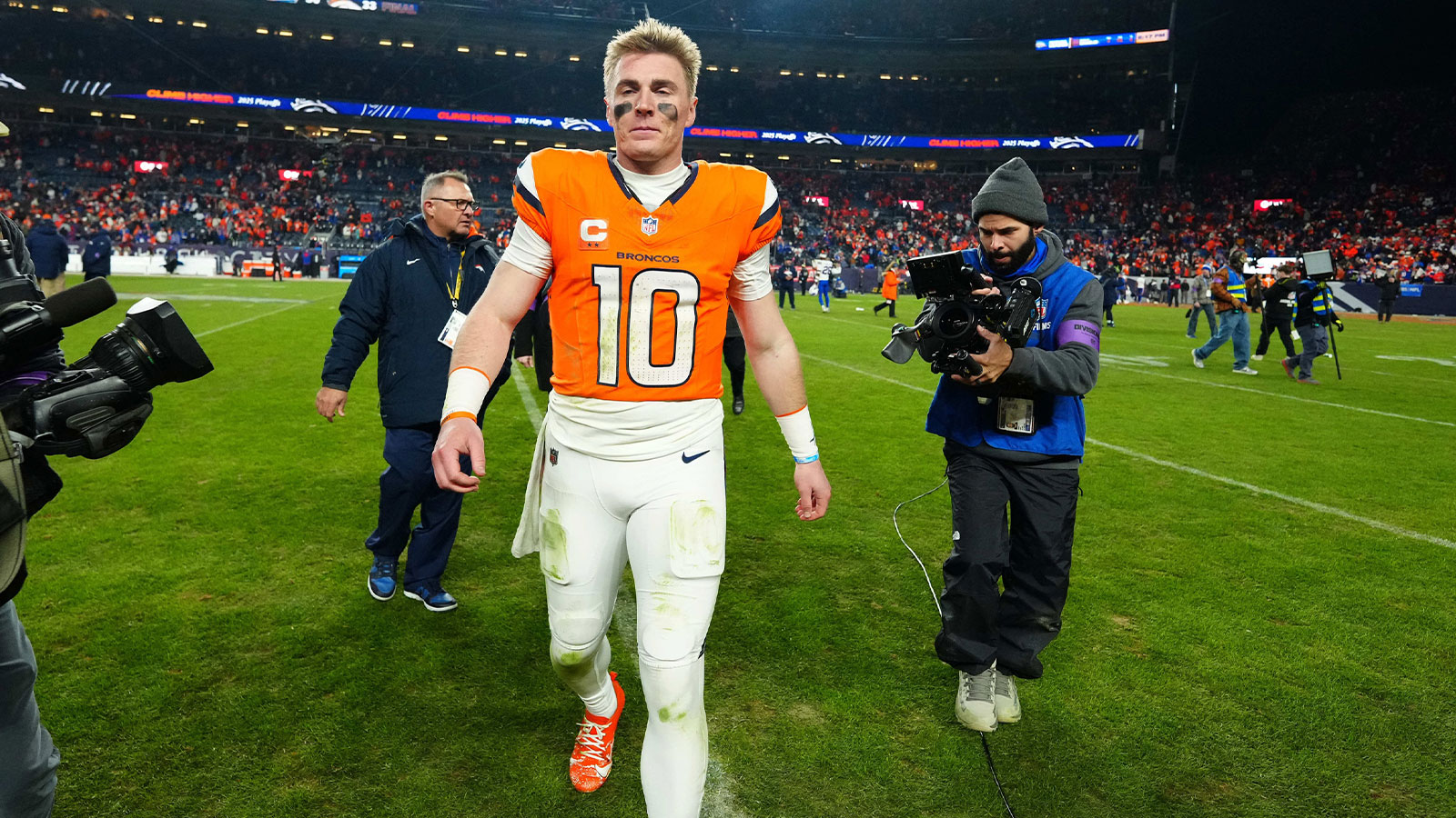 Bo Nix broke ankle in win over Bills, season is over