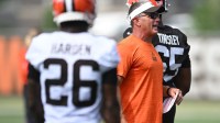 Cleveland Browns defensive coordinator Jim Schwartz during training camp at CrossCountry Mortgage Campus.