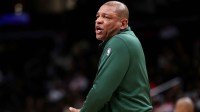 Bucks head coach Doc Rivers reacts to a call
