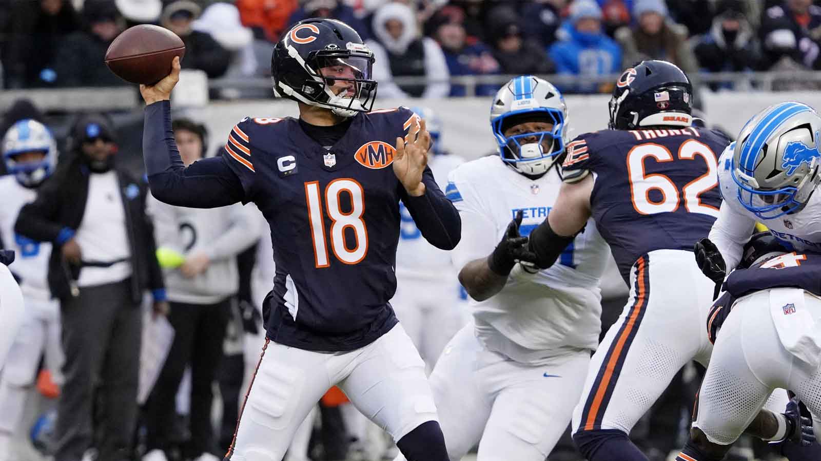 Bears’ Caleb Williams sets new franchise record in Week 18 Lions game