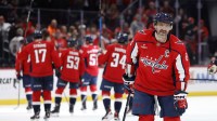 Capitals left wing Alex Ovechkin (8) celebrates