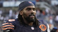Chicago Bears offensive tackle Braxton Jones (70) after the game against the Dallas Cowboys at Soldier Field.