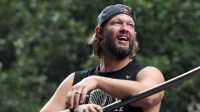 Los Angeles Dodgers pitcher Clayton Kershaw acknowledges the crowd during the World Series championship parade at downtown Los Angeles