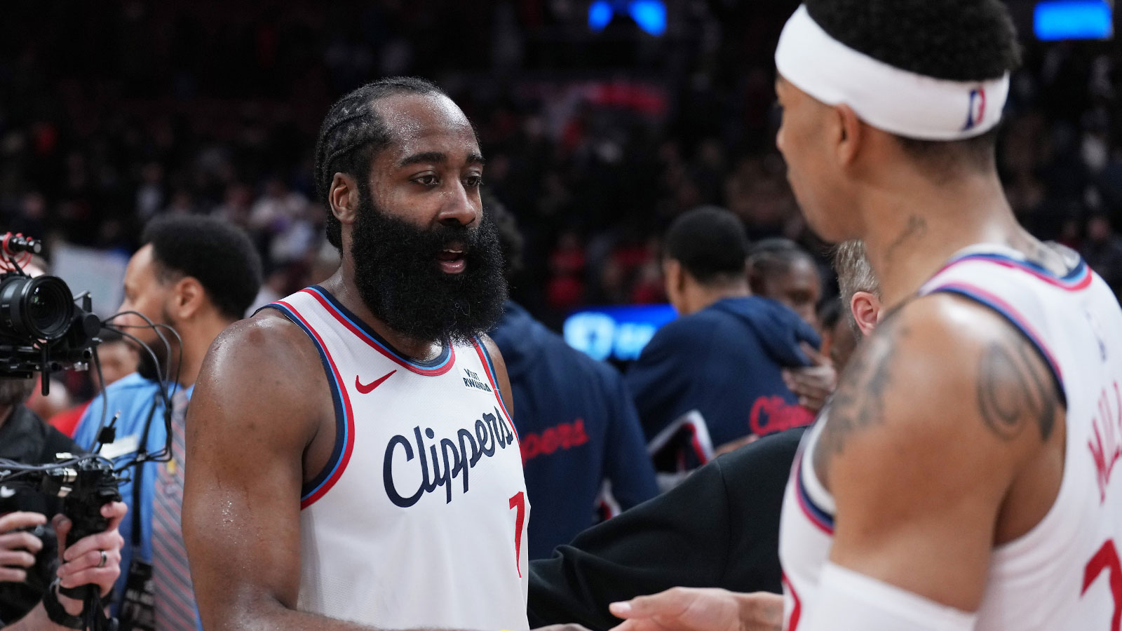 Clippers’ James Harden flashes vintage form in OT win over Raptors