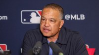 Los Angeles Dodgers manager Dave Roberts speaks with the media during the 2025 MLB Winter Meetings at Signia by Hilton Hotel.