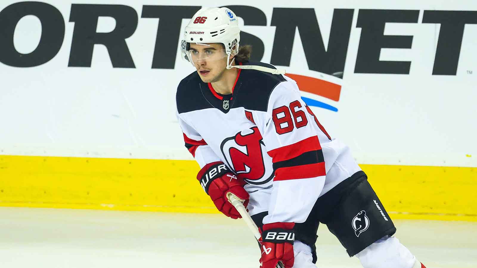 Devils’ Luke Hughes suffers dislocated shoulder in win over Flames