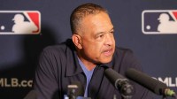 Los Angeles Dodgers manager Dave Roberts speaks with the media during the 2025 MLB Winter Meetings at Signia by Hilton Hotel.