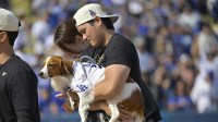 Dodgers star Shohei Ohtani won NL MVP, but Decoy captured hearts by becoming baseball’s first Most Valuable Dog at the BBWAA Awards Dinner.