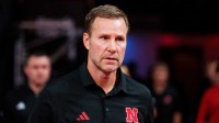 Nebraska Cornhuskers head coach Fred Hoiberg walks onto the court before the game against the Maryland Eastern Shore Hawks at Pinnacle Bank Arena.