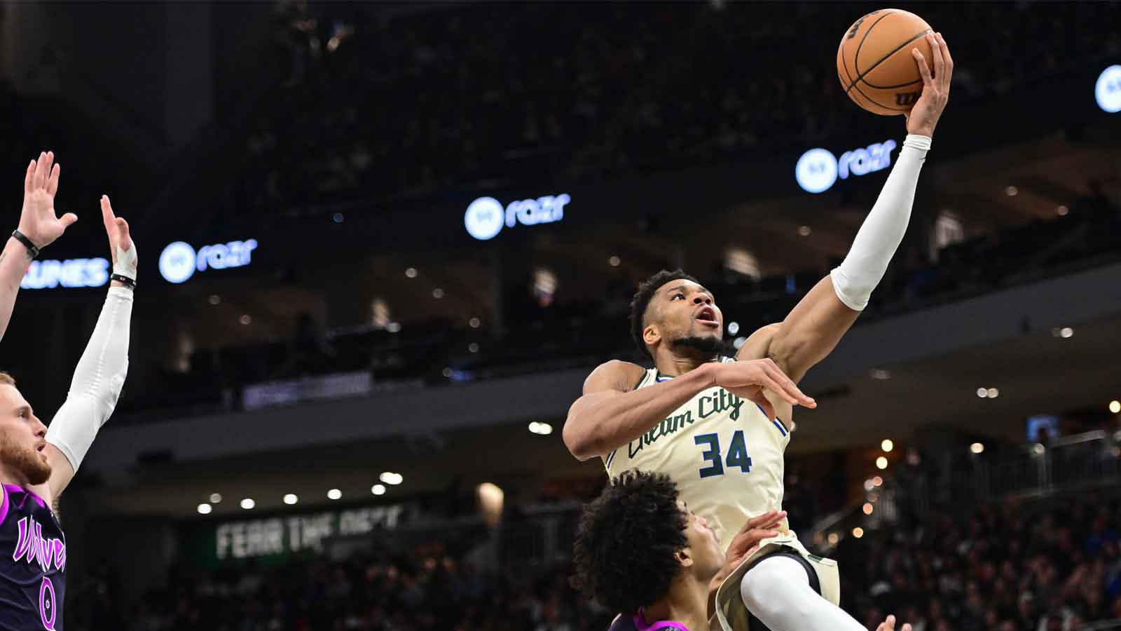 Bucks’ Giannis Antetokounmpo reacts to boos from Milwaukee crowd during Timberwolves rout