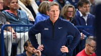 Gonzaga Bulldogs head coach Mark Few looks on during a game against the Pepperdine Waves in the second half at McCarthey Athletic Center.