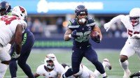 Seattle Seahawks running back George Holani (36) rushes during the fourth quarter against the Arizona Cardinals at Lumen Field.